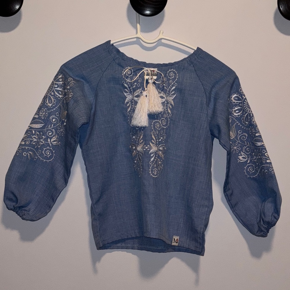 Vyshyvanka Girls Embroidered Shirt - 140 - US 8-10